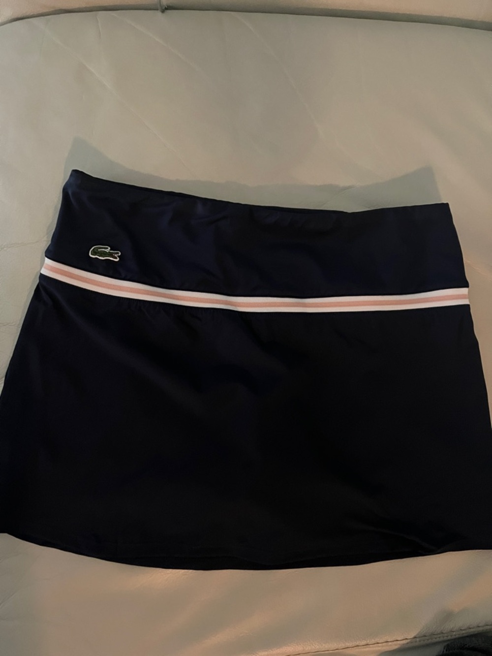 Lacoste Navy Skort with Yellow & White Waistband